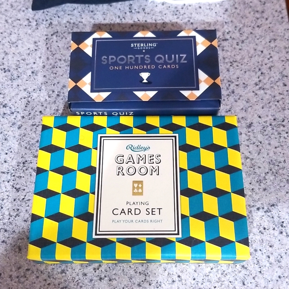 Ridley's Games Room Playing Card Sports Quiz w/100 Questions-New